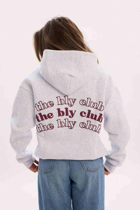 Grey + Berry Bly Club Hoodie
