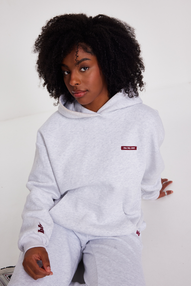 Grey + Berry Bly Club Hoodie