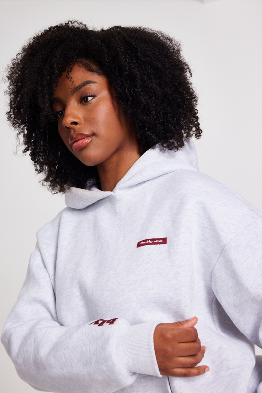 Grey + Berry Bly Club Hoodie