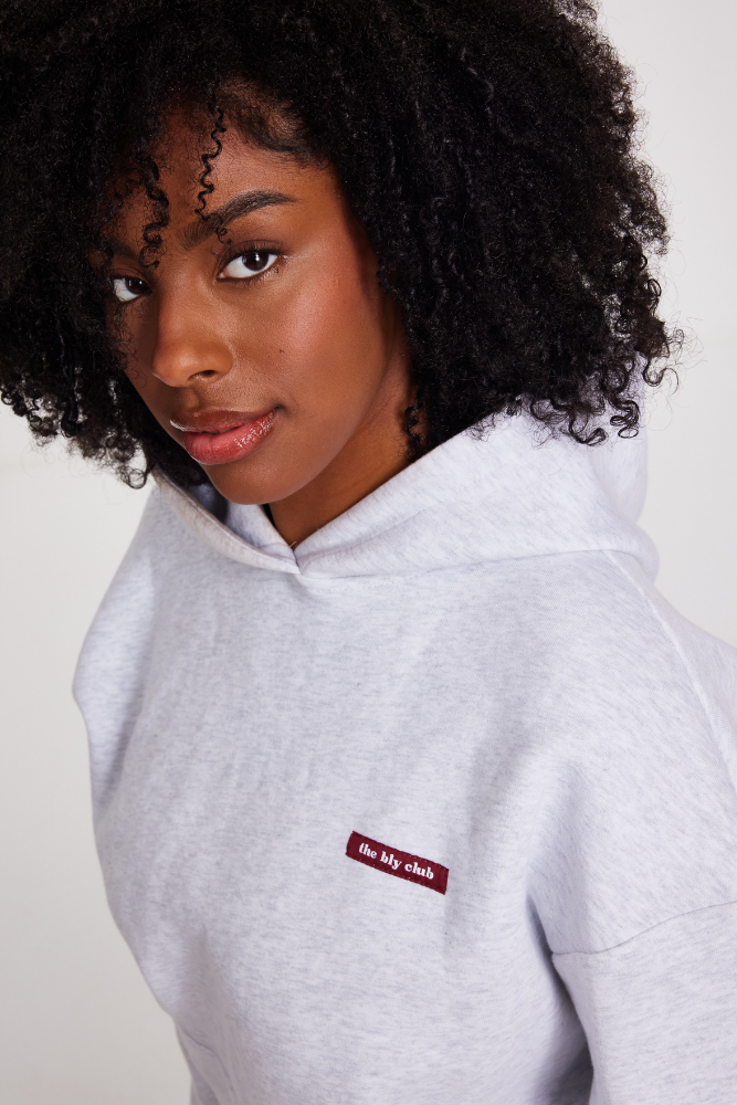 Grey + Berry Bly Club Hoodie