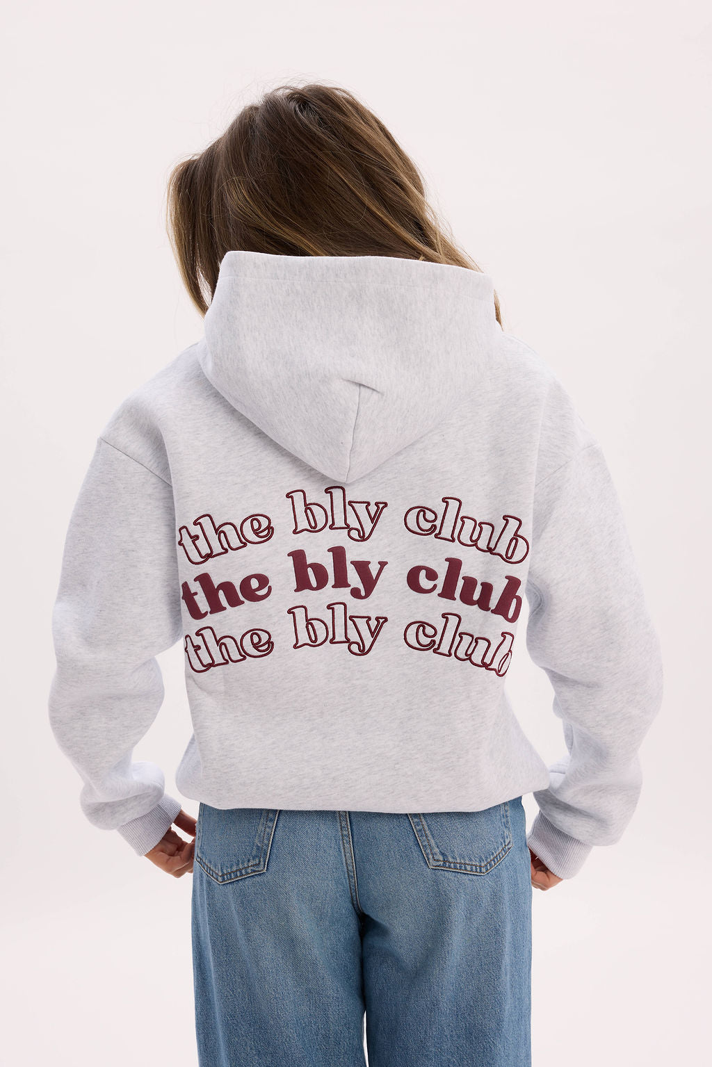 Grey + Berry Bly Club Hoodie